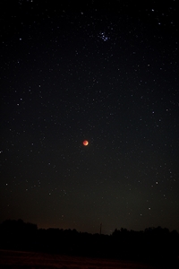 Eclipsed Moon in Star Field (click to enlarge)