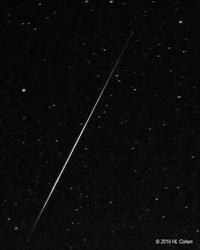 Geminid in Hydra (click to enlarge)