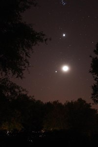 Pleiades with Moon, Venus and Jupiter (click to enlarge)