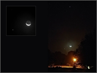 Waning Crescent Moon with Venus, Jupiter and Mars (click to enlarge)