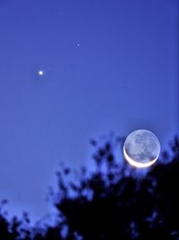Venus, Mars and Crescent Moon Triangle (click to enlarge)