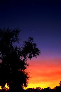 Crescent Moon and Venus with Twilight Colors (click to enlarge)