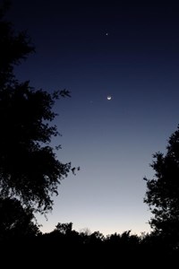Venus, Jupiter And Moon In Western Sky (click to enlarge)