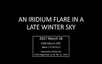 Bright Iridium Flare in Winter Sky Movie