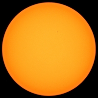 Transit of Mercury at 11:26 am EST (click to enlarge)